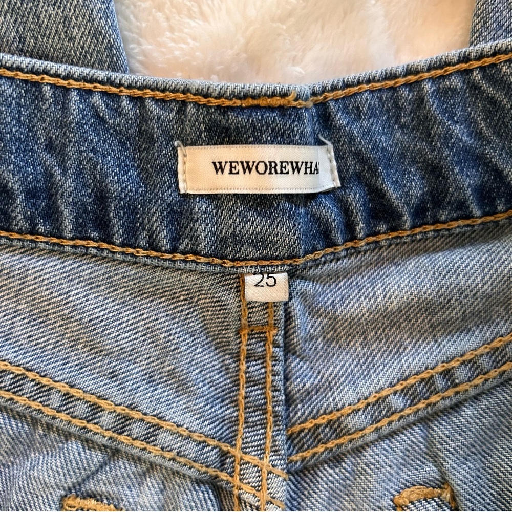 WeWoreWhat High Rise Wide Leg Jeans Light Wash size 25 - Picture 14 of 16